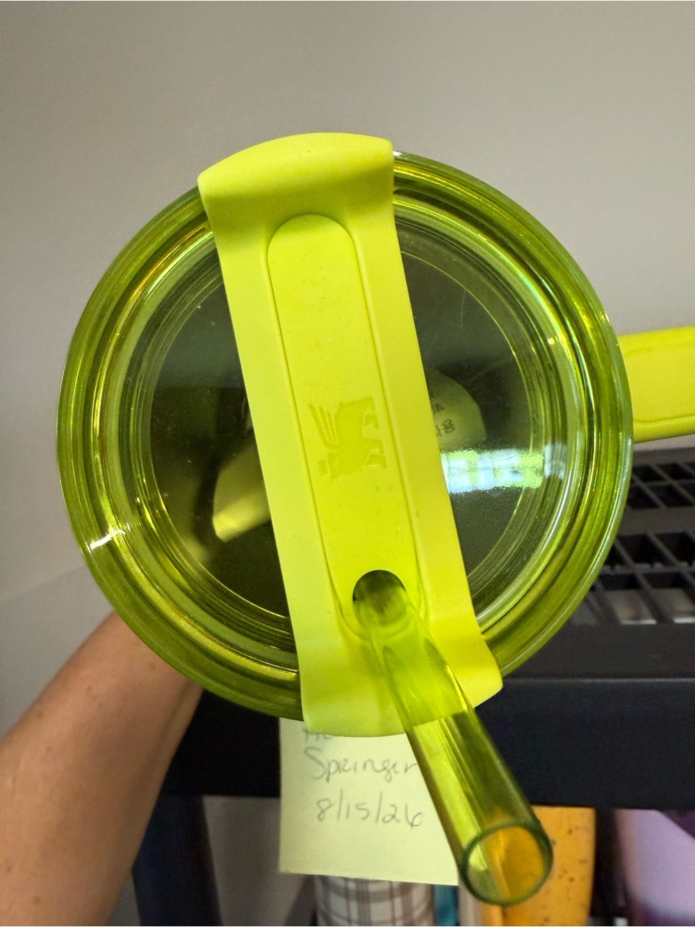 Stanley Neon Yellow Travel Tumbler with Handle and Straw - Picture 2 of 4